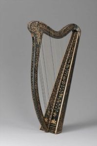 19th century Irish harp in the Boston Museum